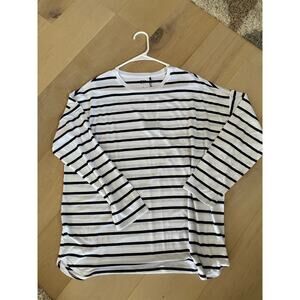 Gap Women's Long Sleeve T shirt Size Large Nautical Brenton Stripe Casual NWT